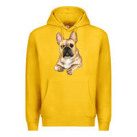 Lemon french bulldog sitting Premium Hoodie - RanaPortraitStore