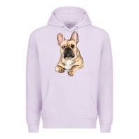 Lilac french bulldog sitting Premium Hoodie - RanaPortraitStore