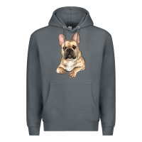 Rock french bulldog sitting Premium Hoodie - RanaPortraitStore
