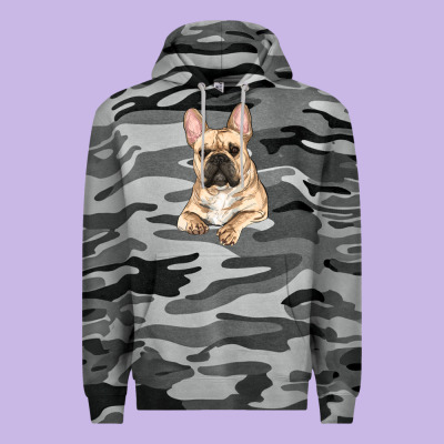 French Bulldog Sitting Premium Hoodie Designed By Ranaportraitstore