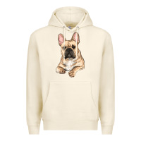 Tofu french bulldog sitting Premium Hoodie - RanaPortraitStore