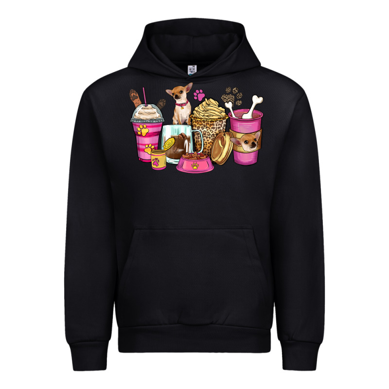 Chihuahua Coffee Cups Urban Hoodie by Zillion Design Studio | Teevron