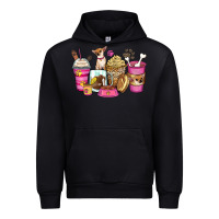 Black Chihuahua coffee cups Urban Hoodie - Zillion Design Studio