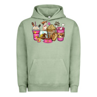 Pigment Oil Green Chihuahua coffee cups Urban Hoodie - Zillion Design Studio