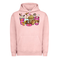 Pigment Salmon Chihuahua coffee cups Urban Hoodie - Zillion Design Studio