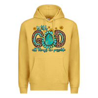 Antique Gold with god all things are possible gemstone Premium Hoodie - Zillion Design Studio
