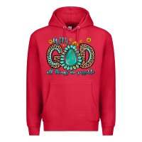 Cardinal with god all things are possible gemstone Premium Hoodie - Zillion Design Studio