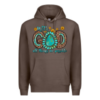 Coffee with god all things are possible gemstone Premium Hoodie - Zillion Design Studio