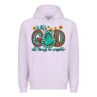 Lilac with god all things are possible gemstone Premium Hoodie - Zillion Design Studio