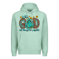 Seafoam with god all things are possible gemstone Premium Hoodie - Zillion Design Studio