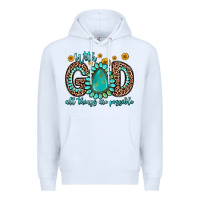 White with god all things are possible gemstone Premium Hoodie - Zillion Design Studio