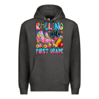 Charcoal Heather rolling into first grade Premium Hoodie - texasbilliewilder