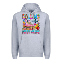 Heather Grey rolling into first grade Premium Hoodie - texasbilliewilder