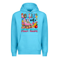 Ocean Blue rolling into first grade Premium Hoodie - texasbilliewilder