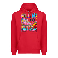 Red rolling into first grade Premium Hoodie - texasbilliewilder
