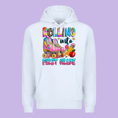 Rolling Into First Grade Premium Hoodie Designed By Texasbilliewilder
