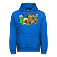 Cobalt yorkshire terrier coffee cups Urban Hoodie - Zillion Design Studio