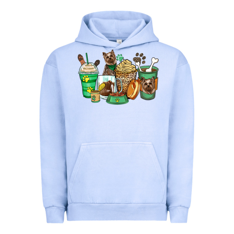 Yorkshire Terrier Coffee Cups Urban Hoodie by Zillion Design Studio | Teevron