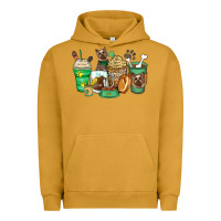 Pigment Peanut Butter yorkshire terrier coffee cups Urban Hoodie - Zillion Design Studio