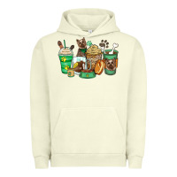 Pigment Pistachio yorkshire terrier coffee cups Urban Hoodie - Zillion Design Studio