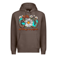 Coffee with god all things are possible daisy Premium Hoodie - Zillion Design Studio