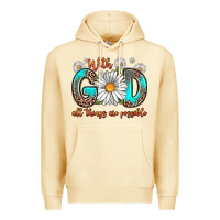 Pina Colada with god all things are possible daisy Premium Hoodie - Zillion Design Studio
