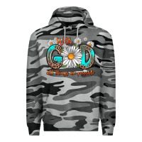 Slate Camo with god all things are possible daisy Premium Hoodie - Zillion Design Studio
