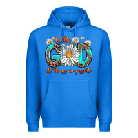 True Royal with god all things are possible daisy Premium Hoodie - Zillion Design Studio