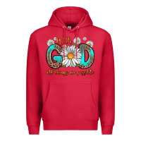 Cardinal with god all things are possible daisy Premium Hoodie - Zillion Design Studio