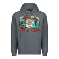 Rock with god all things are possible daisy Premium Hoodie - Zillion Design Studio