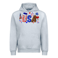 Heather Grey usa 4th of july Urban Hoodie - texasbilliewilder