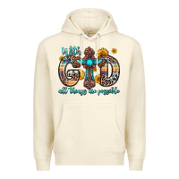 Sandshell with god all things are possible cross Premium Hoodie - Zillion Design Studio