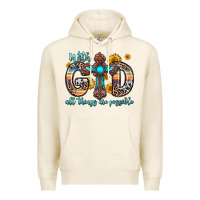 Tofu with god all things are possible cross Premium Hoodie - Zillion Design Studio