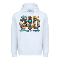 White with god all things are possible cross Premium Hoodie - Zillion Design Studio