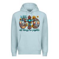 Blue Mist with god all things are possible cross Premium Hoodie - Zillion Design Studio