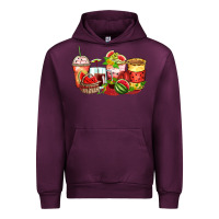 Mauve Wine watermelon farm fresh coffee cups Urban Hoodie - Zillion Design Studio