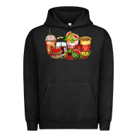 Pigment Black watermelon farm fresh coffee cups Urban Hoodie - Zillion Design Studio