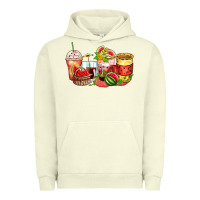 Pigment Pistachio watermelon farm fresh coffee cups Urban Hoodie - Zillion Design Studio