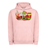 Pigment Salmon watermelon farm fresh coffee cups Urban Hoodie - Zillion Design Studio