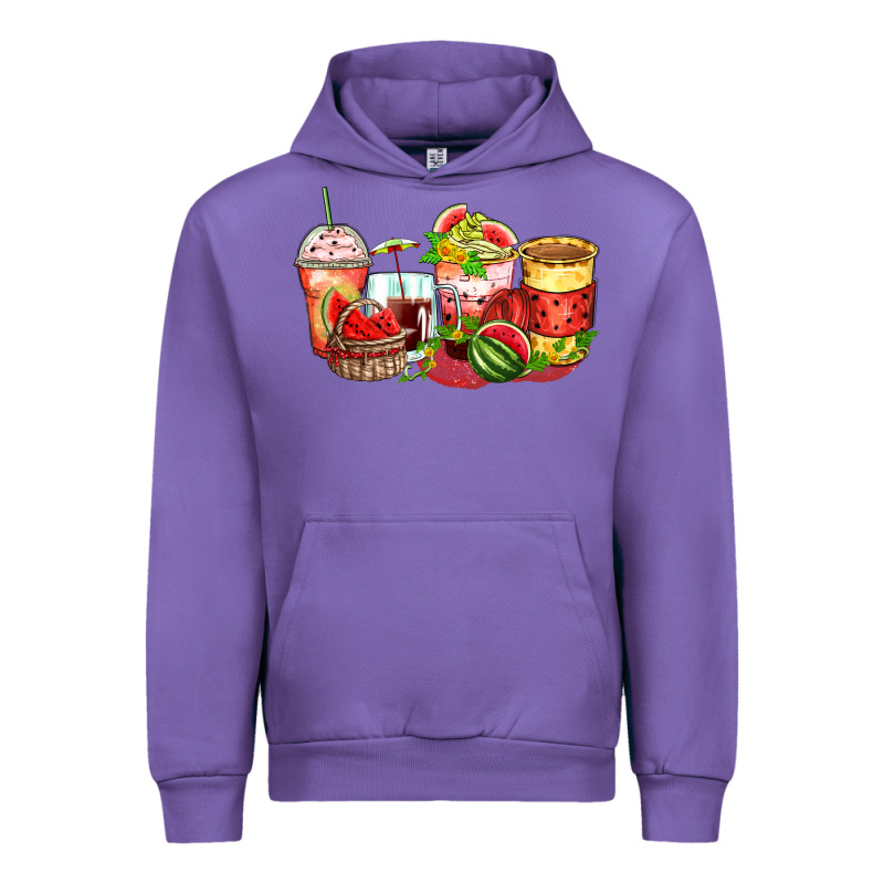 Watermelon Farm Fresh Coffee Cups Urban Hoodie by Zillion Design Studio | Teevron