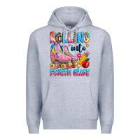 Heather Grey rolling into fourth grade Premium Hoodie - texasbilliewilder