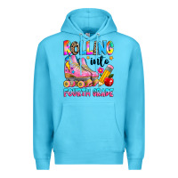 Ocean Blue rolling into fourth grade Premium Hoodie - texasbilliewilder