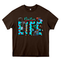 Chocolate Brown Doctor Life Heavy Core Tee - CowhideDigitalArt