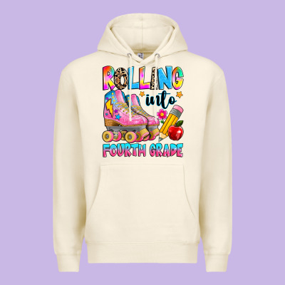 Rolling Into Fourth Grade Premium Hoodie Designed By Texasbilliewilder
