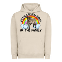 Pigment French Oak i'm the rainbow sheep of the family suffolk sheep black face sheep Urban Hoodie - RanaPortraitStore