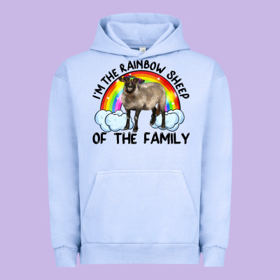 Urban Hoodie i'm the rainbow sheep of the family suffolk sheep black face sheep