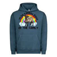 Pigment Midnight Navy i'm the rainbow sheep of the family suffolk sheep black face sheep Urban Hoodie - RanaPortraitStore