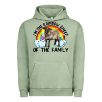 Pigment Oil Green i'm the rainbow sheep of the family suffolk sheep black face sheep Urban Hoodie - RanaPortraitStore