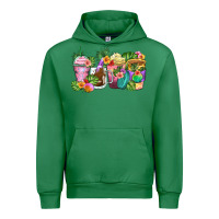 Emerald tropical coffee cups Urban Hoodie - Zillion Design Studio