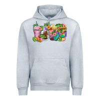 Heather Grey tropical coffee cups Urban Hoodie - Zillion Design Studio